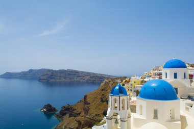 Güzel seyahat hedef, Santorini, Oia, Yunanistan