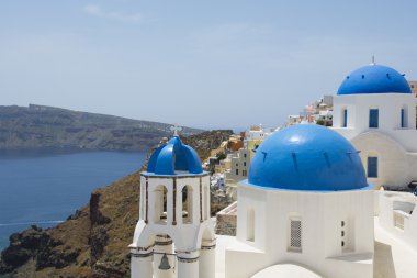 Güzel seyahat hedef, Santorini, Oia, Yunanistan
