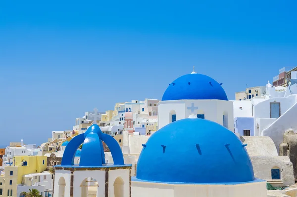 Tujuan perjalanan yang indah, Santorini, Oia, Yunani — Stok Foto