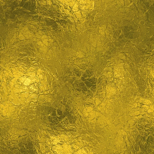 Golden Foil luxo sem costura e textura de fundo telha. Brilhante feriado enrugado fundo de ouro e brilhante fundo de superfície de metal brilhante . — Fotografia de Stock