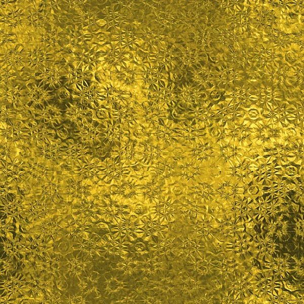 Foglio d'oro di lusso senza cuciture e piastrelle texture di sfondo. Vacanza scintillante rugoso sfondo oro e brillante sfondo superficie in metallo brillante . — Foto Stock