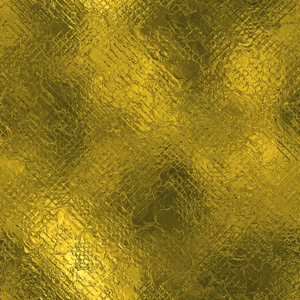 Goldene Folie nahtlose und kachelbare Luxus-Hintergrund Textur. glitzernden Urlaub faltig Gold Hintergrund und glänzende helle Metalloberfläche Hintergrund. — Stockfoto