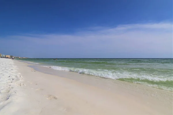 Όμορφη Θέα Στον Ωκεανό Από Την Παραλία Της Φλόριντα Ήρεμα — Φωτογραφία Αρχείου