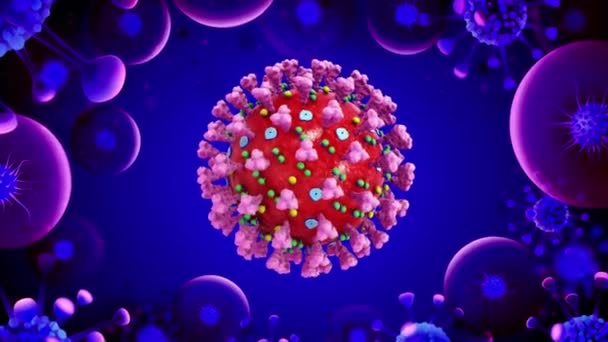 Covide Corona Virus 2020 Beweging Graphic Animation — Stockvideo