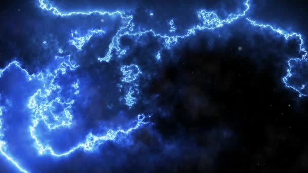 Space Nebula Blå Bakgrund Video Rörliga Stjärnor Utrymme Bakgrund Rotation — Stockvideo