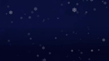 Kış mevsiminde gökyüzüne parçacıklar yağarken arka planda mutlu noeller, tatiller, kış, yeni yıl, kar tanesi, kar, bayram, kar taneleri, kar taneleri,