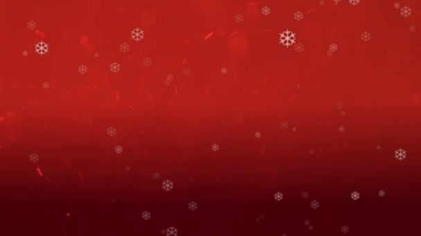 Sníh Padající Oblohu Částicemi Zimě Vánoční Smyčka Pozadí Veselé Vánoce — Stock video