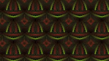 4K Psikedelik Hareketi Kusursuz Desenler Tasarımı. Soyut Neon Psikedelik Arkaplan. Eşsiz Doku Sanrısal Tasarımı.