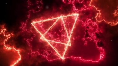 Fantezi Hareketi Uzay Yıldızı Cisim Parçacığı. Uzayda Soyut Nesne. 