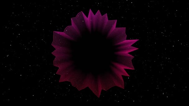 Fantasy Motion Space Star Object Particle Abstraktes Objekt Weltraum — Stockvideo