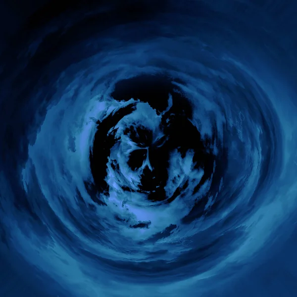 Wormhole displayed via motion graphics