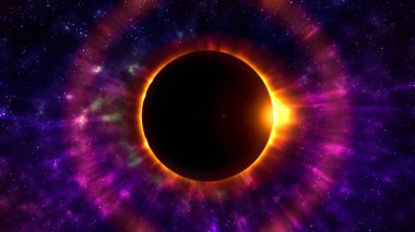 Ringed solar eclipse. Elements of solar eclipse clipart