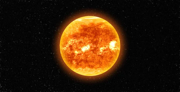 Солнечная Атмосфера Изолирована Космическом Фоне — стоковое фото