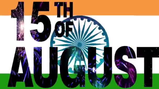 Independence Day Celebration Indian Flag Intro Presentation January 15Th August — ストック動画