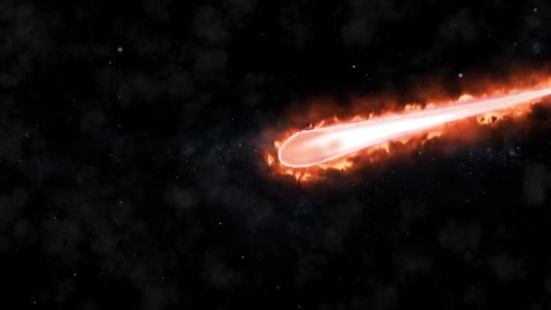 Asteroides Los Meteoros Arden Atmósfera Visión Realista Los Meteoros Arden — Vídeo de stock