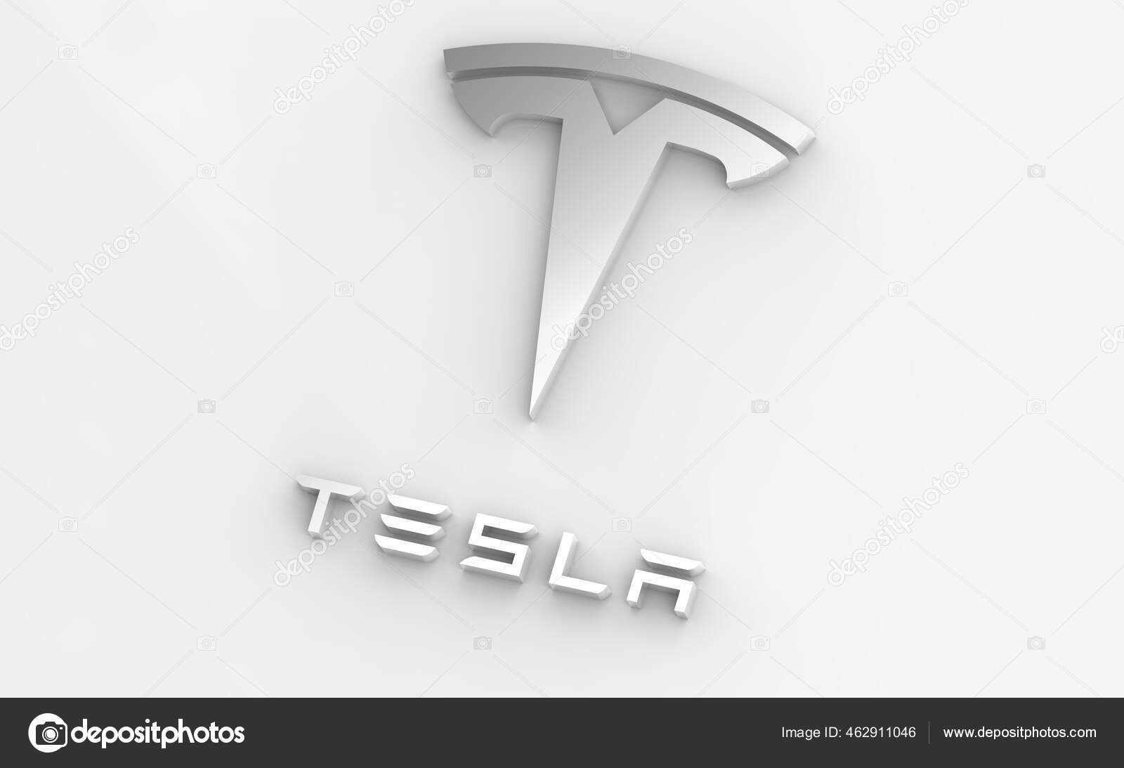 wallpapers Tesla Logo Drawing depositphotos