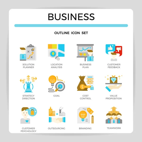 Business Cencept Icon Set — Stockvektor