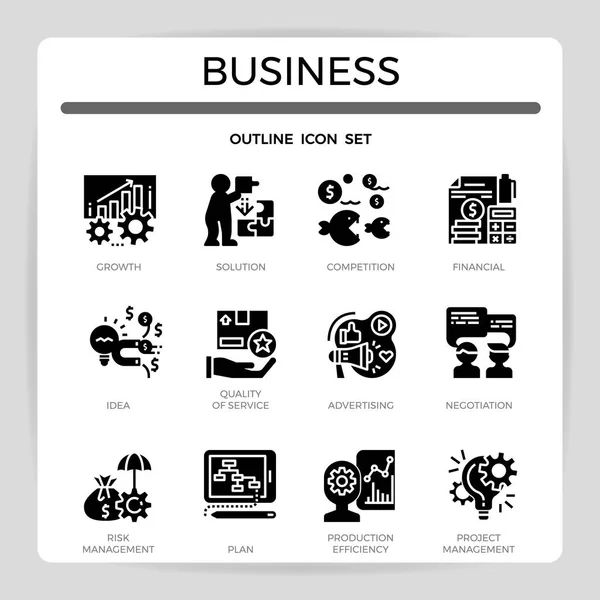 Business Cencept Icon Set — Stockvektor