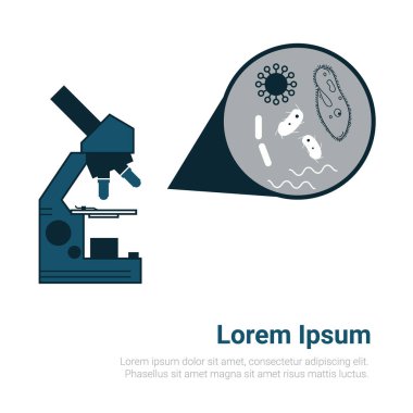 Bilim çalışması için mikroskop incelemesi..