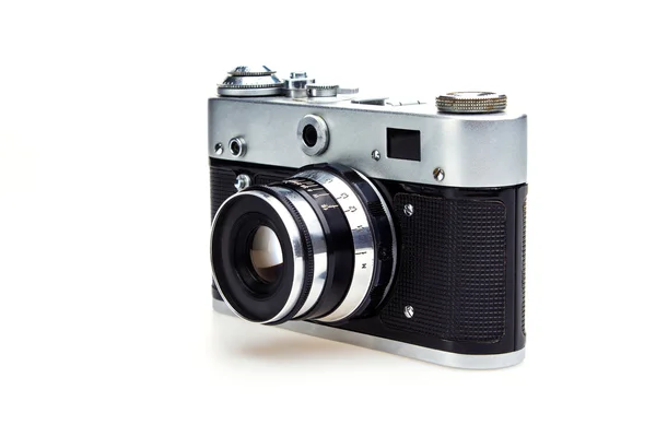 Stary aparat retro na białym tle — Zdjęcie stockowe