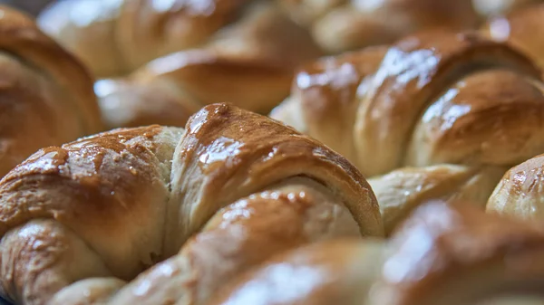 Croissant Redo För Frukost För Att Följa Med Kaffe — Stockfoto
