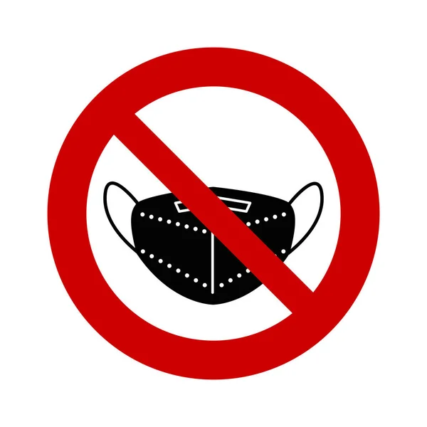 Black Face Mask Prohibition Sign Mask Needed Mask Required Ffp2 — Stock Vector