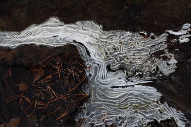 Baharın ilk zamanlarında desenli buz