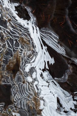 Baharın ilk zamanlarında desenli buz