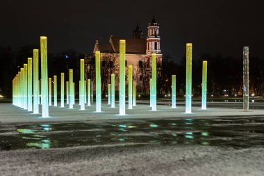 Noel zamanı Vilnius sokakları