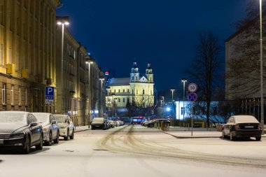 Noel zamanı Vilnius sokakları