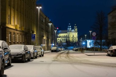Noel zamanı Vilnius sokakları