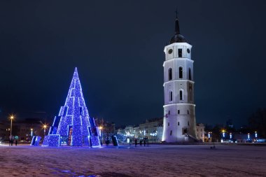 Noel zamanı Vilnius sokakları