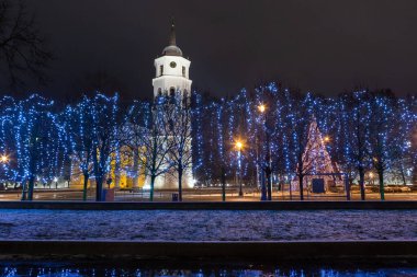 Noel zamanı Vilnius sokakları