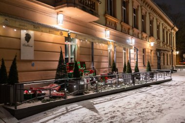 Noel zamanı Vilnius sokakları