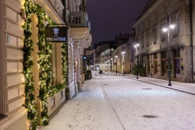 Noel zamanı Vilnius sokakları