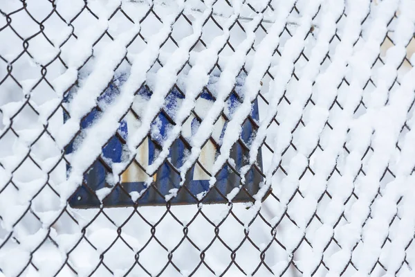 Inverno Nevado Nas Ruas Uma Pequena Cidade Janeiro 2021 — Fotografia de Stock