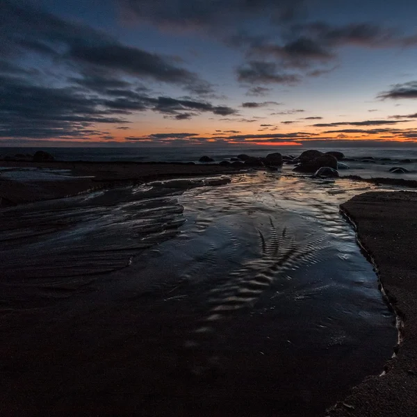 Côte Mer Coucher Soleil — Photo