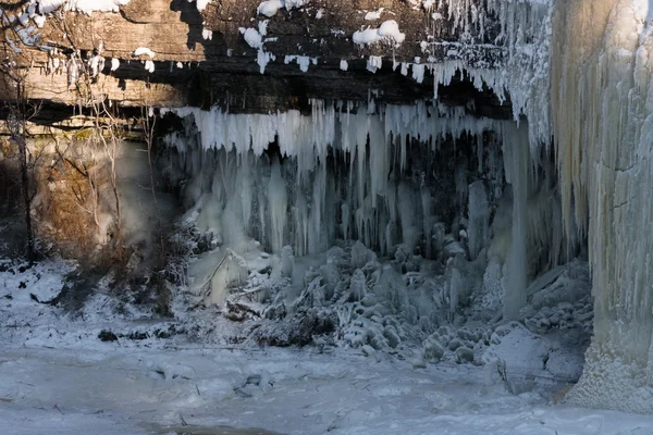 Замороженный Водопад Зимний Сезон — стоковое фото