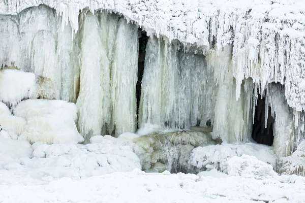 Cascada Congelada Temporada Invierno — Foto de Stock