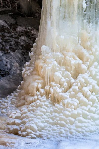 Cascada Congelada Temporada Invierno — Foto de Stock