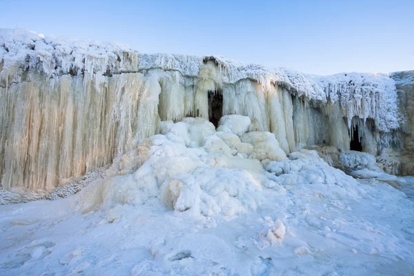 Cascada Congelada Temporada Invierno — Foto de Stock