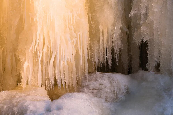 Frozen Waterfall Winter Season — 스톡 사진