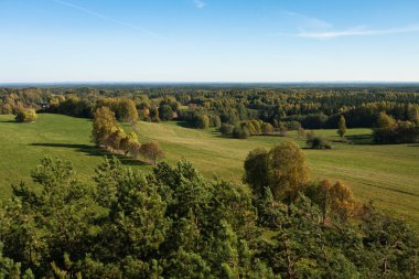 Güzel manzaranın havadan görünüşü