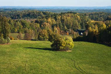 Güzel manzaranın havadan görünüşü