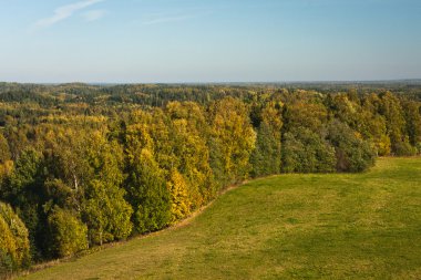 Güzel manzaranın havadan görünüşü