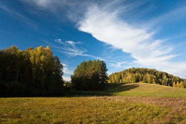 Güzel manzaranın havadan görünüşü