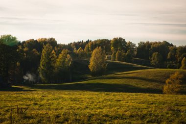 Güzel manzaranın havadan görünüşü
