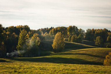 Güzel manzaranın havadan görünüşü
