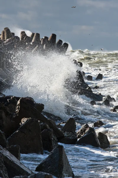 Interruttori Onda Sulla Costa Del Mare — Foto Stock