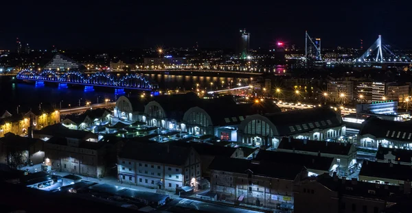 Modern European City Night Time — 스톡 사진